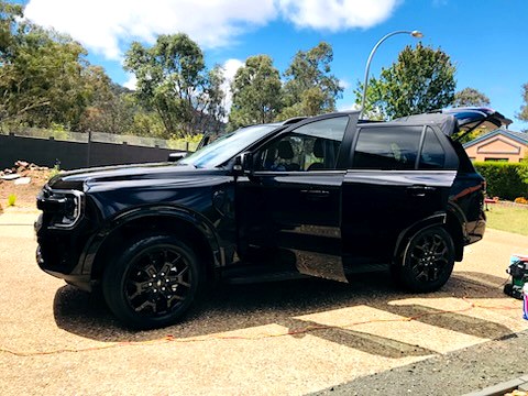 Ford Bronco detailed at a customer's Canberra driveway by Shine Your Ride